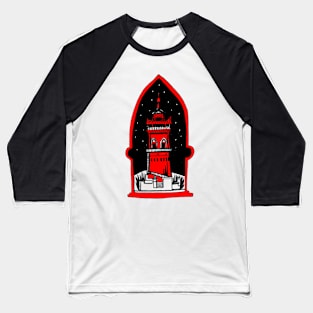 Watch tower in red Baseball T-Shirt